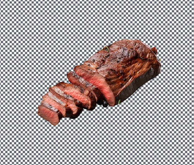 Leckeres und köstliches Wildfleisch, isoliert auf durchsichtigem Hintergrund