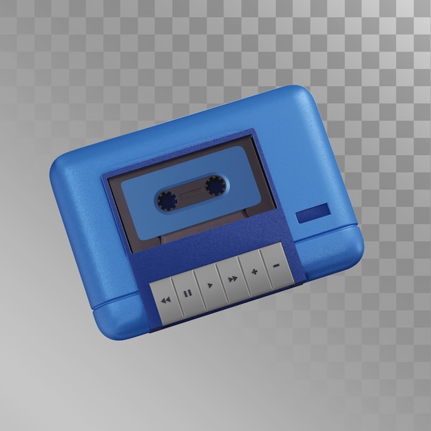 Lecteur de musique à cassette Illustration 3D