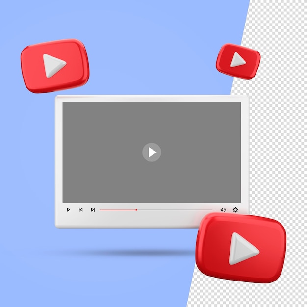 PSD le lecteur youtube mockup 3d mockup youtube