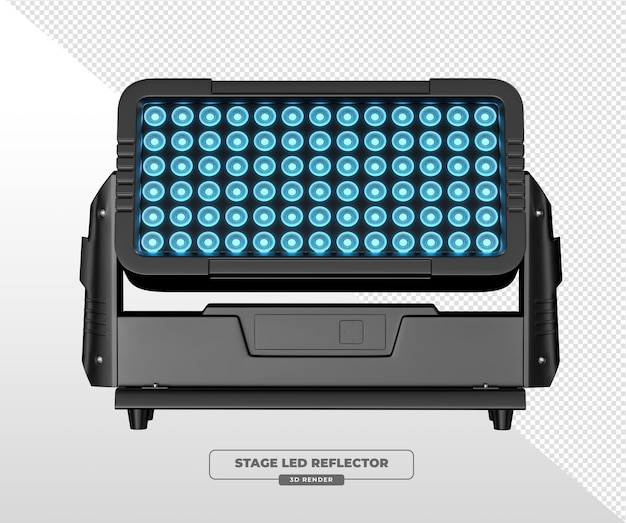 LED-Bühnenflutlicht mit blauen Linsen 3D-Render