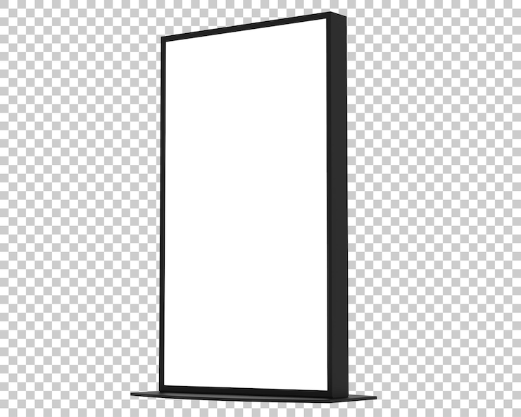 PSD led single sign on transparent background 3d rendering illustration