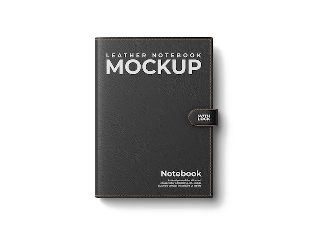 Leder Notebook Mockup Vorlage