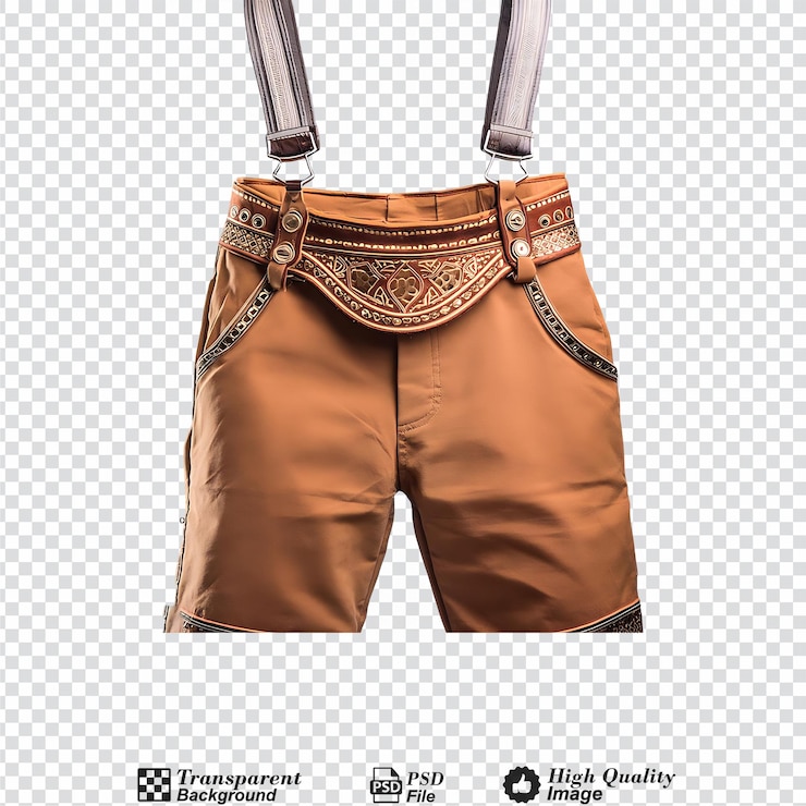 PSD lederhosen isolado em fundo transparente