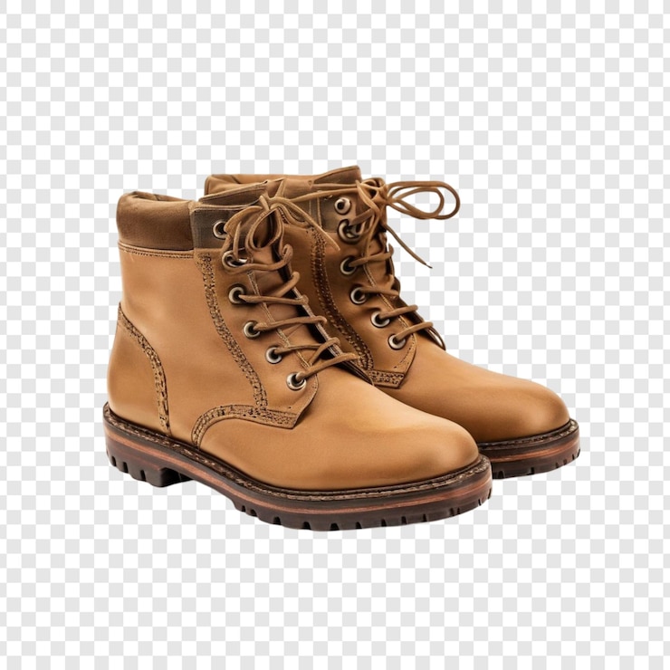 PSD lederstiefel mit schnürsenkeln, robuste outdoor-schuhe