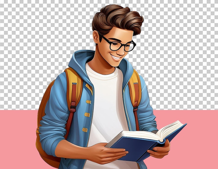 PSD leer libros png