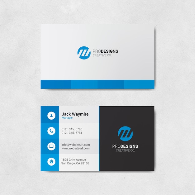 Leer-Visitenkarten-Design-Mockup-Vektor