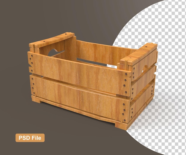 leere Apfelkiste aus Holz