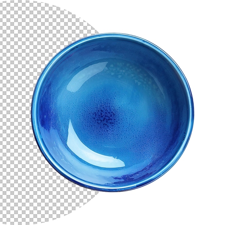 PSD leere blaue schüssel auf durchsichtigem hintergrund