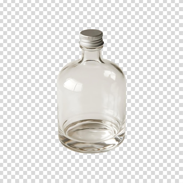 Leere durchsichtige Glasflasche
