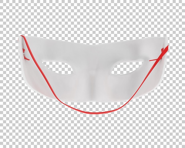 Leere partymaske auf transparentem hintergrund 3d-darstellung
