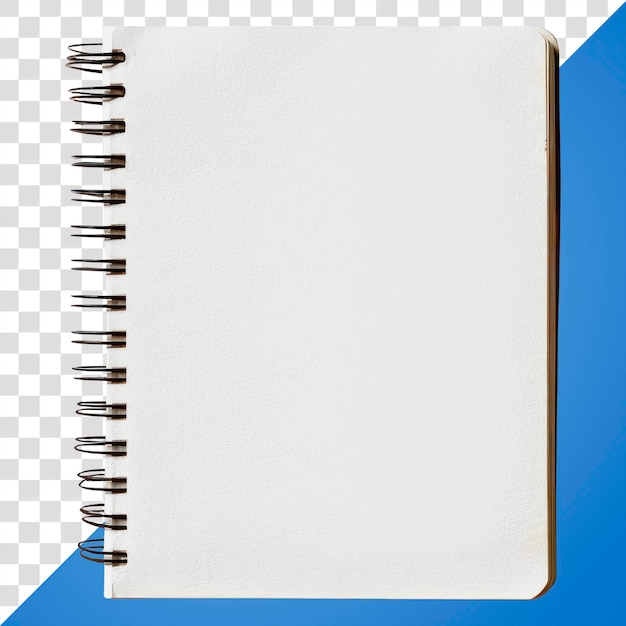 Leere Spiral-Notebook-Seite in PNG