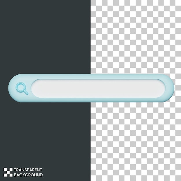 Leere Suchleiste 3D-Rendering