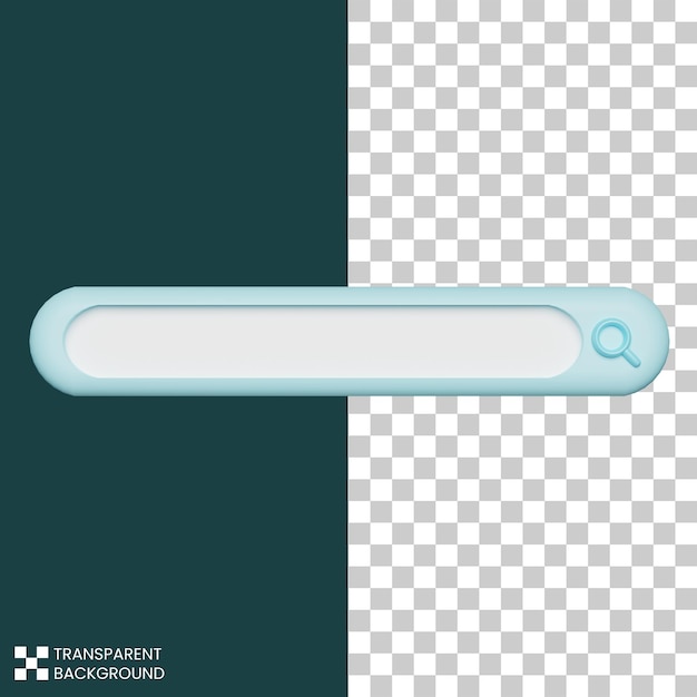 Leere Suchleiste 3D-Rendering