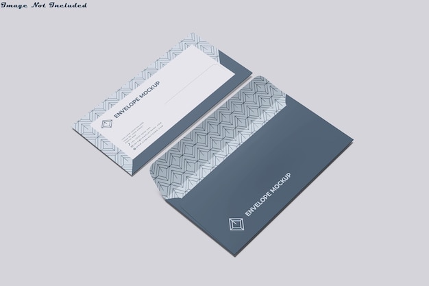 leeren Umschlag Rückseite realistisch Mockup-Vorlage