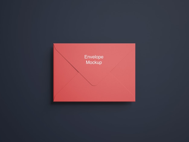 leeren Umschlag Rückseite realistisch Mockup-Vorlage
