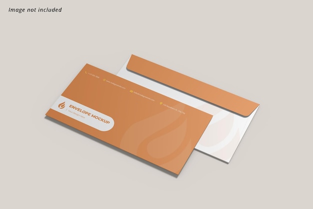 leeren Umschlag Rückseite realistisch Mockup-Vorlage