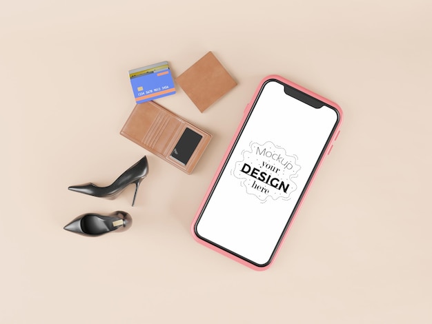 PSD leerer bildschirm smartphone mockup