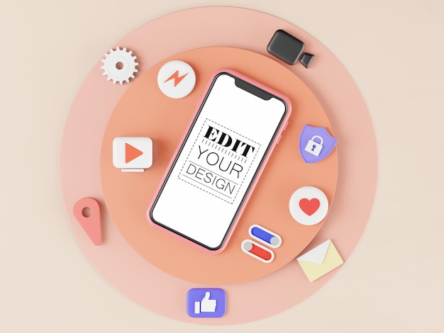 Leerer Bildschirm Smartphone Mockup