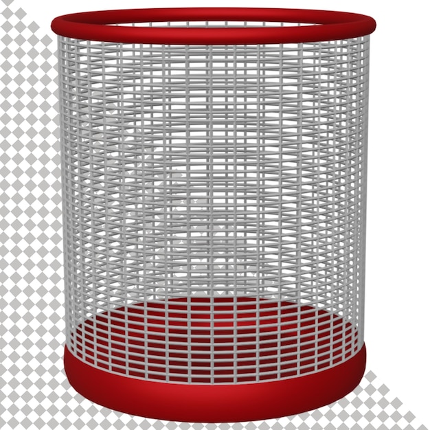 Leerer roter Korb Stifthalter 3D-Symbol