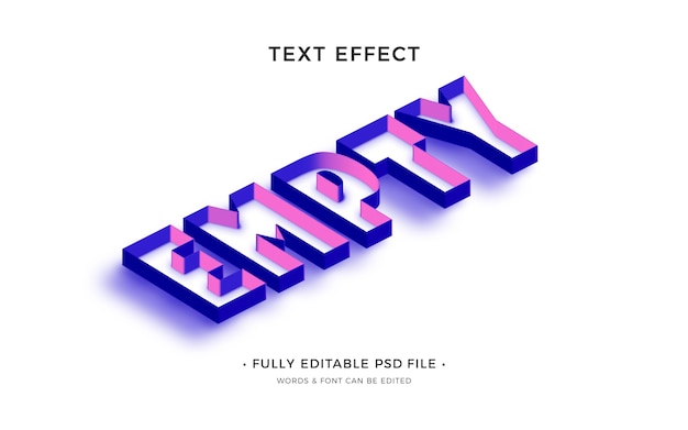 Leerer Texteffekt