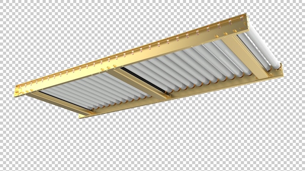 Leeres Förderband auf transparentem Hintergrund 3D-Darstellung