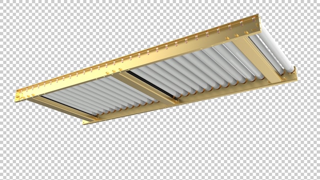 Leeres förderband auf transparentem hintergrund 3d-darstellung