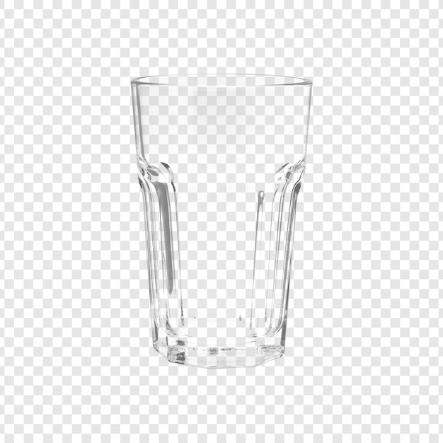 Leeres Glas Ein durchsichtiges Gefäß für Getränke