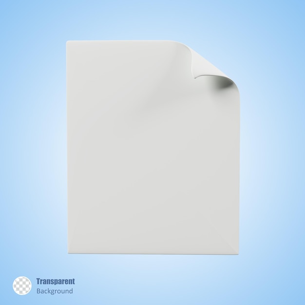 leeres Papier im 3D-Renderdesign