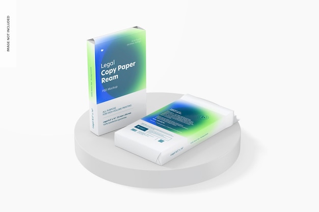 Legal copy paper reams mockup