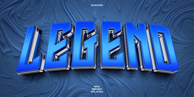 Legenda effetto testo modificabile 3D