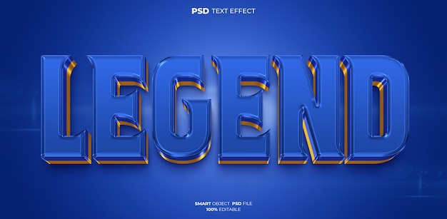 Legenda effetto testo modificabile 3D