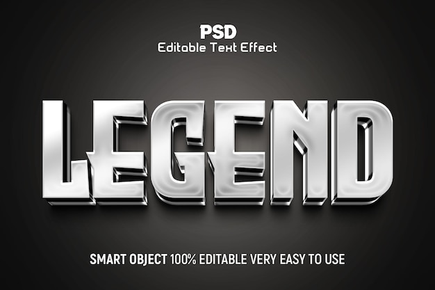 Legende 3D-bearbeitbarer Premium-PSD-Texteffektstil