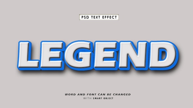 Legende Editierbarer Texteffekt