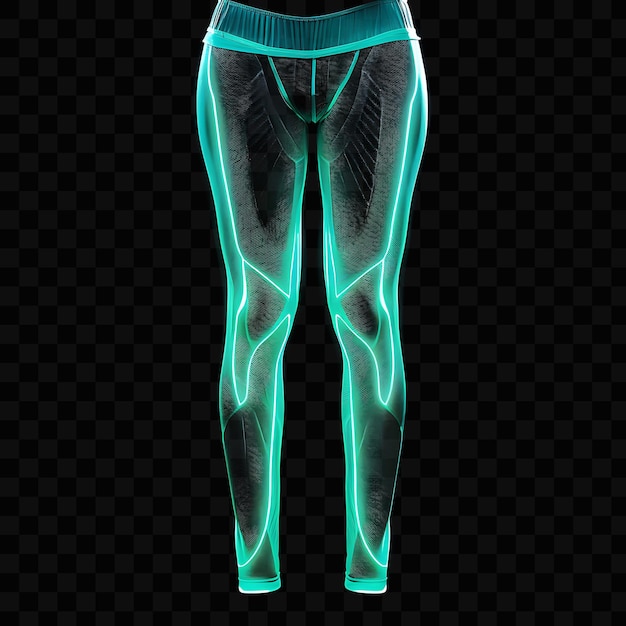 PSD leggings sportifs avec un insert de treillis et un ajustement confortable objet lumineux fou design artistique au néon y2k