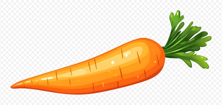 PSD légume de carotte isolé sur fond blanc
