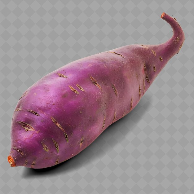 PSD un légume violet avec une tige violette et le mot citation dessus