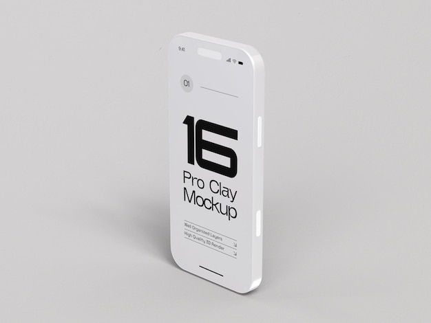 Lehm-Screen-Mockup für Smartphones