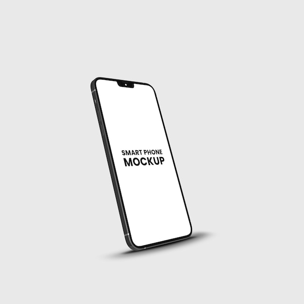 Leicht geneigtes verstecktes Smartphone-Mockup