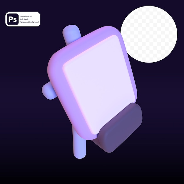 Leinwand in 3D-Rendering für Webpräsentationen mit grafischen Assets oder andere