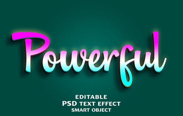 PSD leistungsfähiges 3d-text-effekt-design
