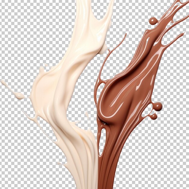 PSD leite com chocolate fundo branco psd png