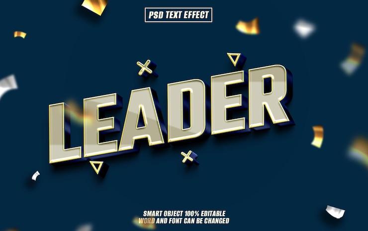PSD leitertext-effekt schriftart bearbeitbare typographie 3d-text