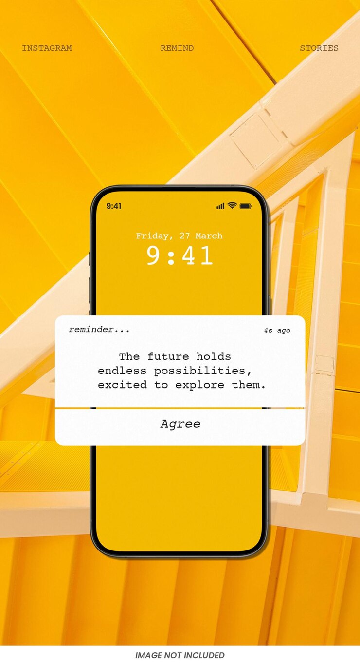 PSD lembrete citações instagram histórias template psd design layout de banner de mídia social tipografia