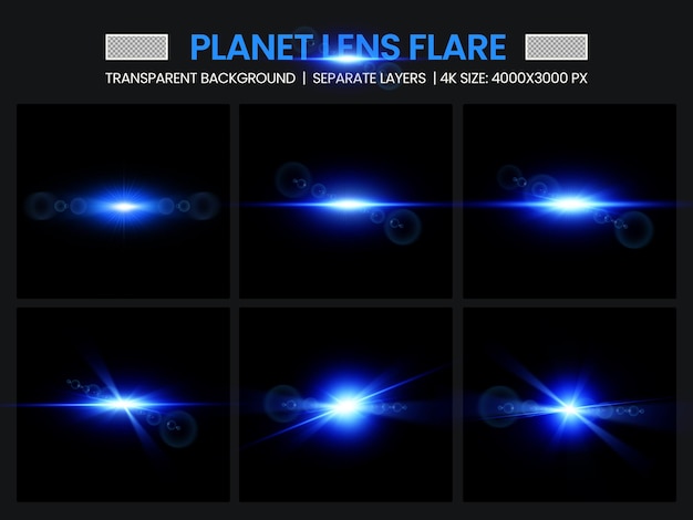 Lens flare abstract coleção de luz colorida