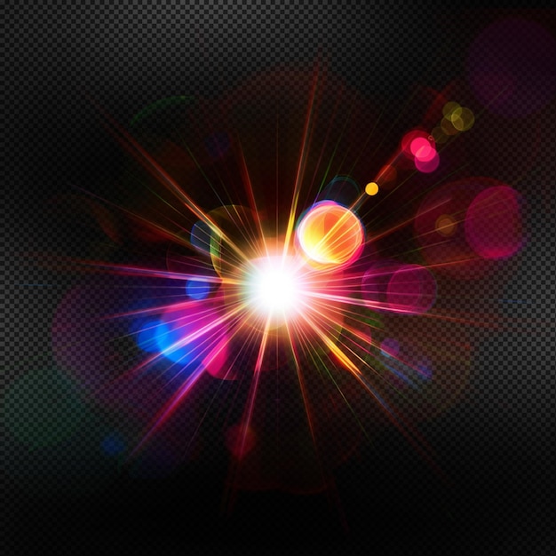 Lens flare transparent light effect