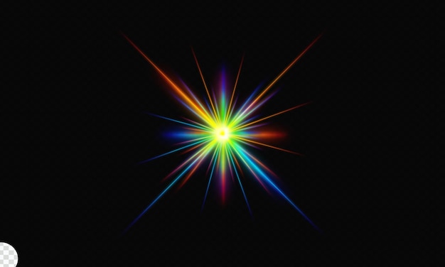 Lens optique coloré éclaire la lumière