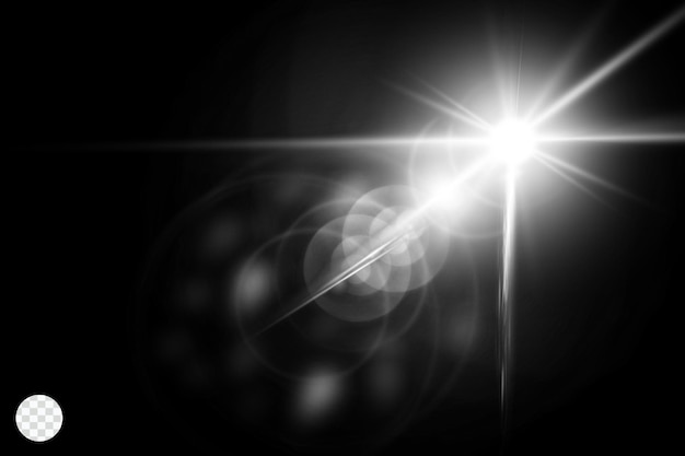PSD lentille noire et blanche évase les effets de lumière solaire