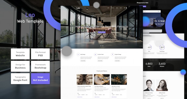 PSD leo web template