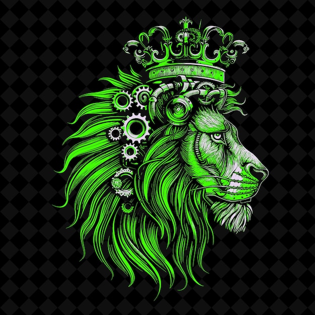 PSD un león con una corona en la cabeza
