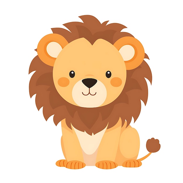 PSD león lindo gráfico vectorial plano sencillo mínimo freepik svg